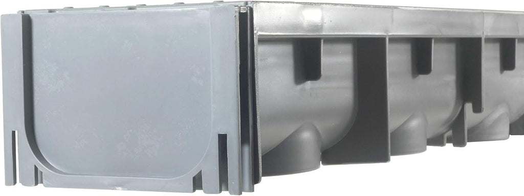 URA WATER - Model UA-100 - Drainage Trench Set - Channel Drain With Galvanized Steel Grate - 3 x 39' - (117' Total Length)