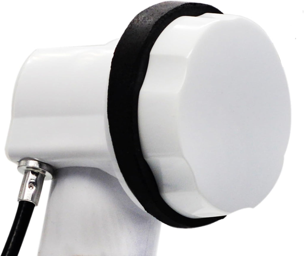 Westbrass A50P35BJ-50 1-1/2' Sch. 40 PVC 35' Cable Driven Bath Waste Kit with Ball Joint Head and Brass Trim Drain Kit, White