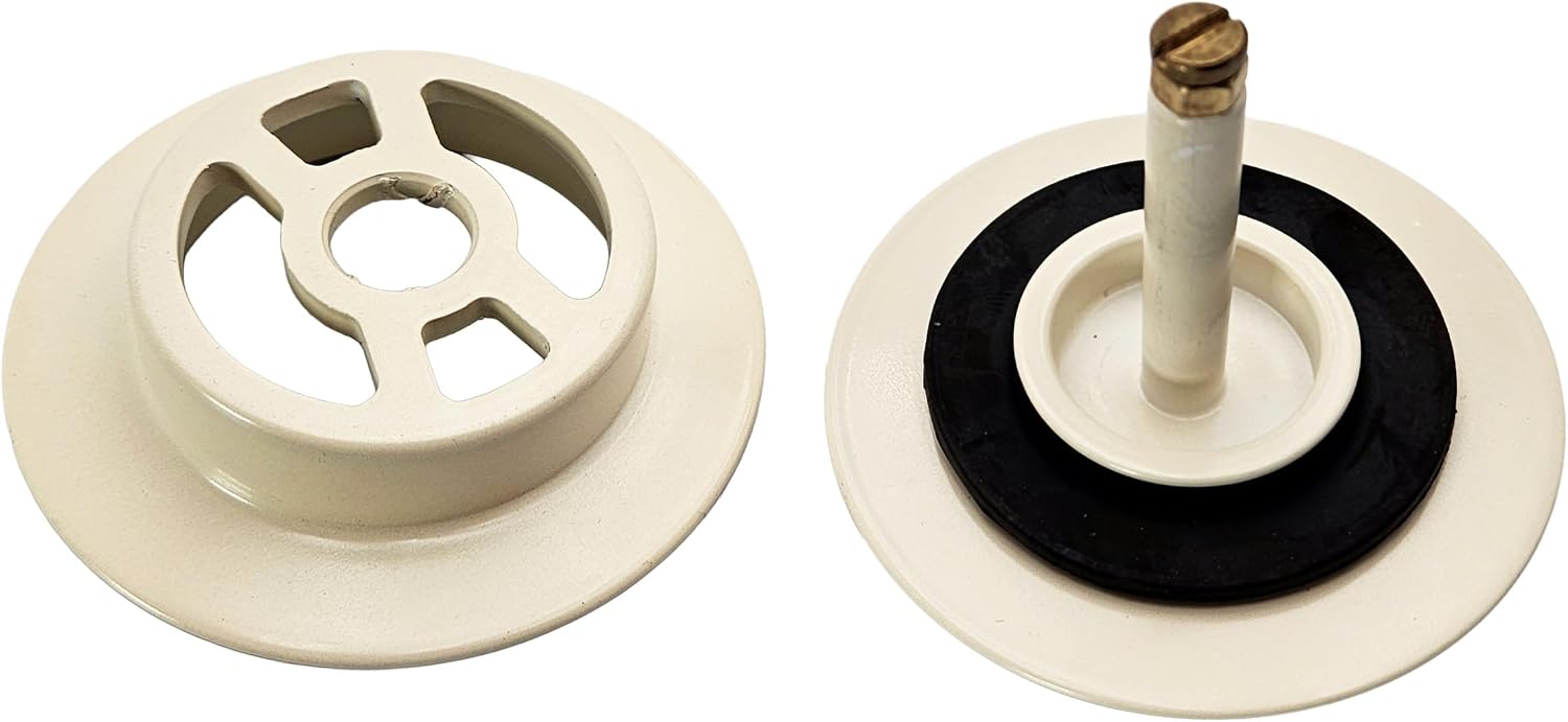 Westbrass A50P35BJ-65 1-1/2' Sch. 40 PVC 35' Cable Driven Bath Waste Kit with Ball Joint Head and Brass Trim Drain Kit, Biscuit