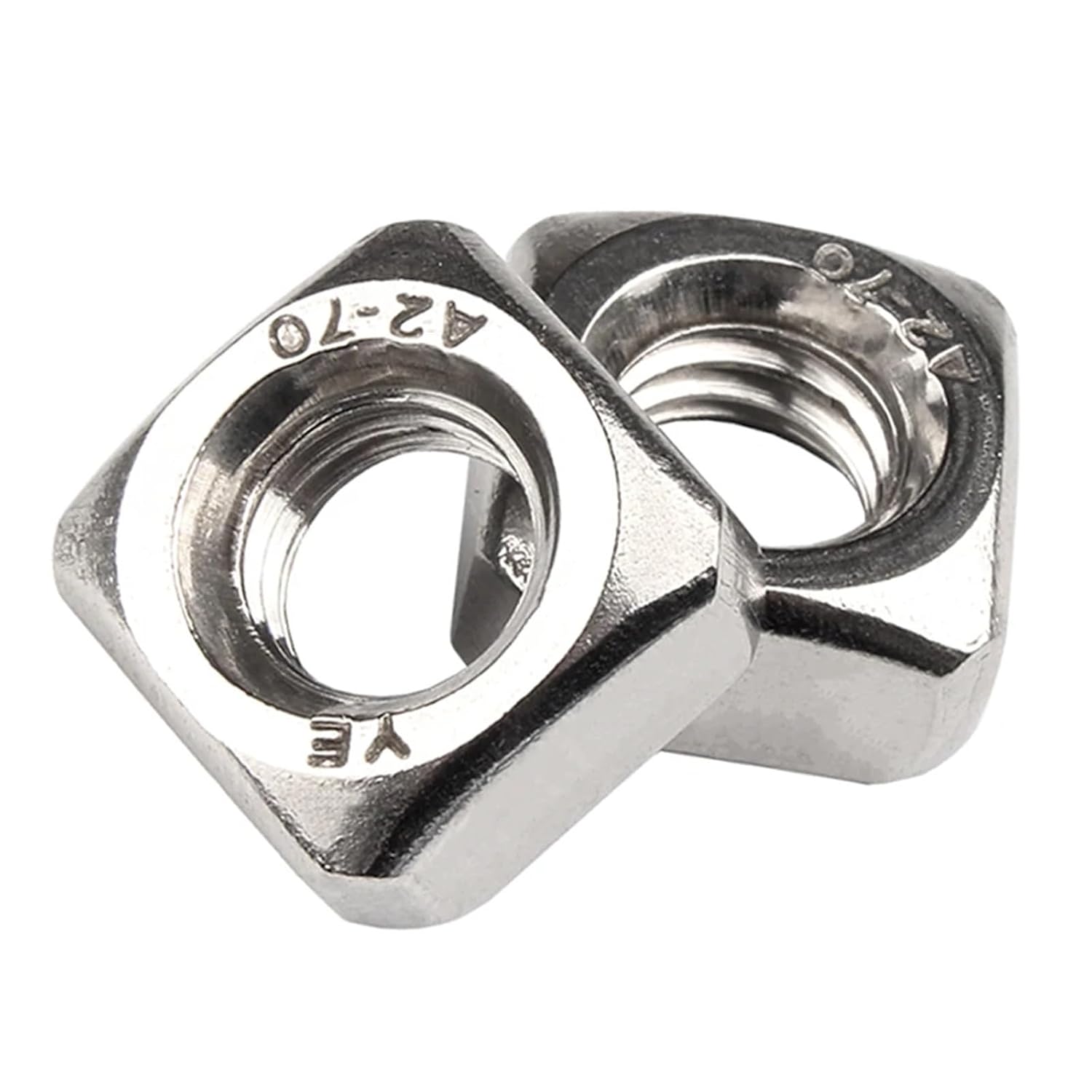 M3 M4 M5 M6 M8 M10 M12 304 Stainless Steel Square Nut Quadrangle Thick/Thin DIN557 Lock The Screw Cap 5~50pcs(M5 Thick (30Pcs))