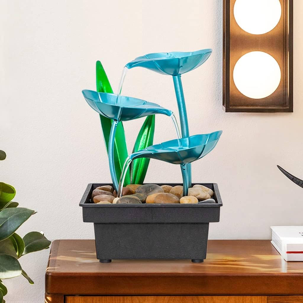 HIHELO Desktop Fountain Tabletop Fountain Desktop Flowing Water Decoration Office Lucky Flowing Water Decoration Living Room Waterscape Decoration Water Fountain Outdoor (Color : A)