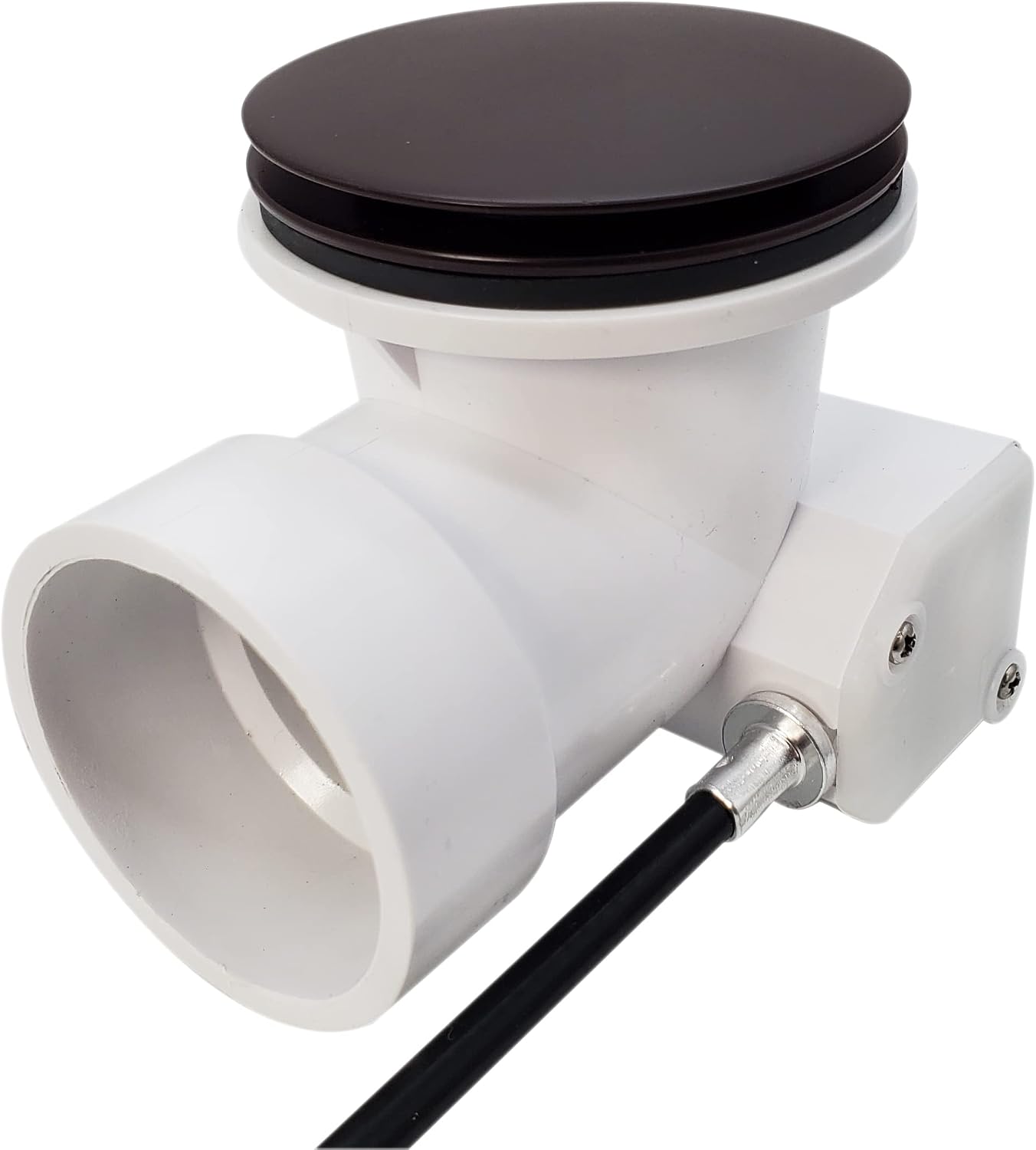 Westbrass A50P35BJ-12 1-1/2' Sch. 40 PVC 35' Cable Driven Bath Waste Kit with Ball Joint Head and Brass Trim Drain Kit, Oil Rubbed Bronze
