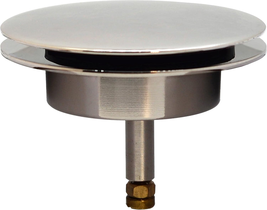 Westbrass D50P27TLE-05 27' Cable Drive Standard Bath Drain Trim Kit with Rotary Overflow Cover Knob, Pop-Up Stopper and Poly Tubular Pipes & Fittings, Polished Nickel (4-Pack)