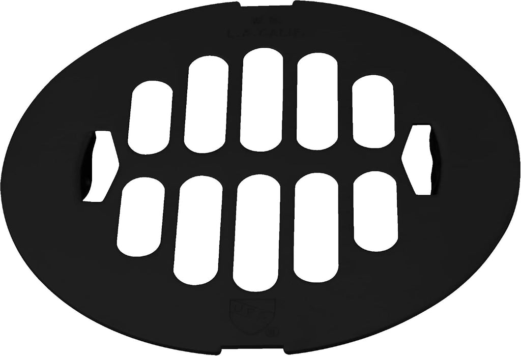 Westbrass D3198-25-62 4-1/4' OD Brass Snap-in Shower Strainer Grid Drain Cover, Matte Black (25-Pack)