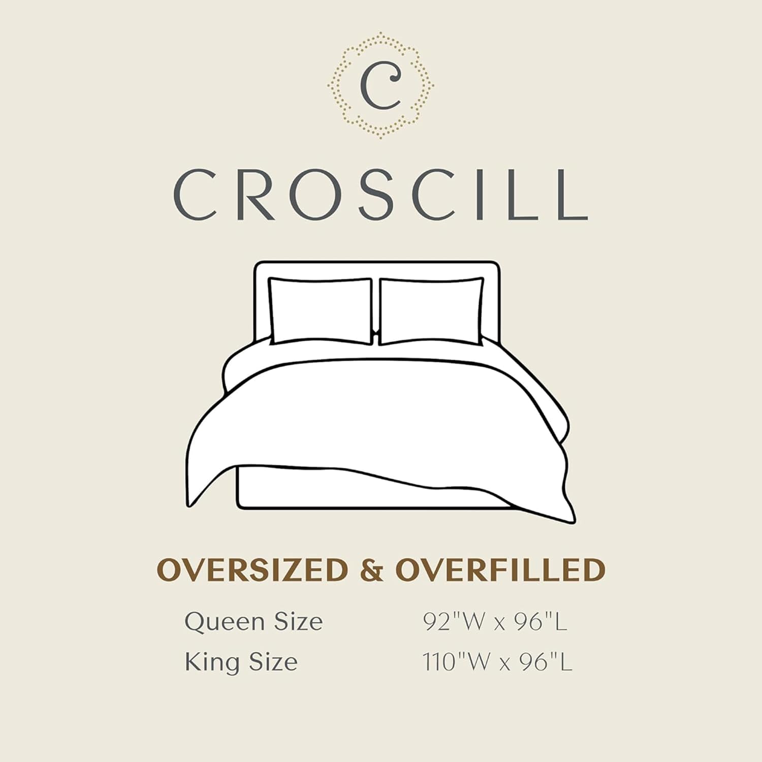 Croscill Classics Galleria 4 Piece Brown Comforter Set Queen/Brown