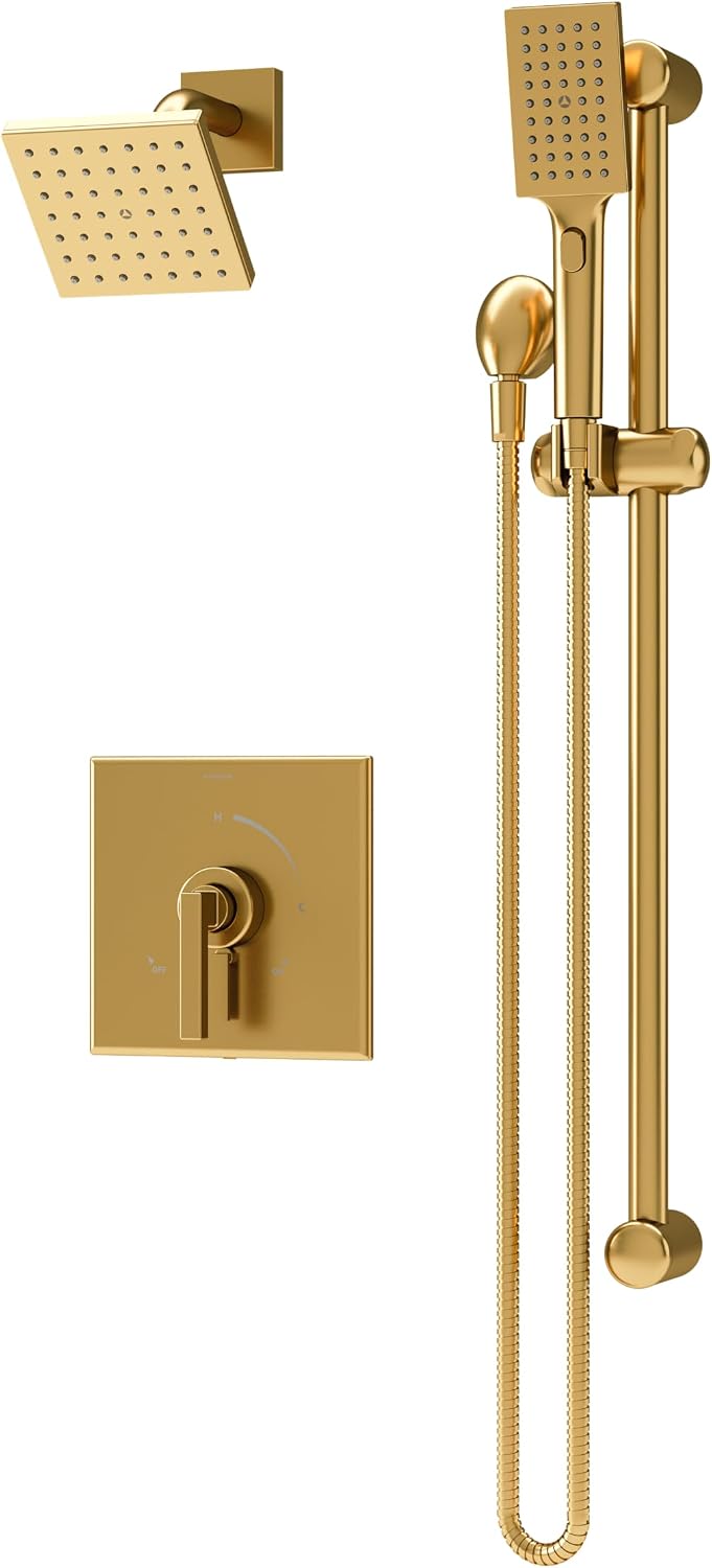 Symmons Duro HydroMersion Single Handle Shower Faucet Trim Kit with Hand Spray - 2.0 GPM