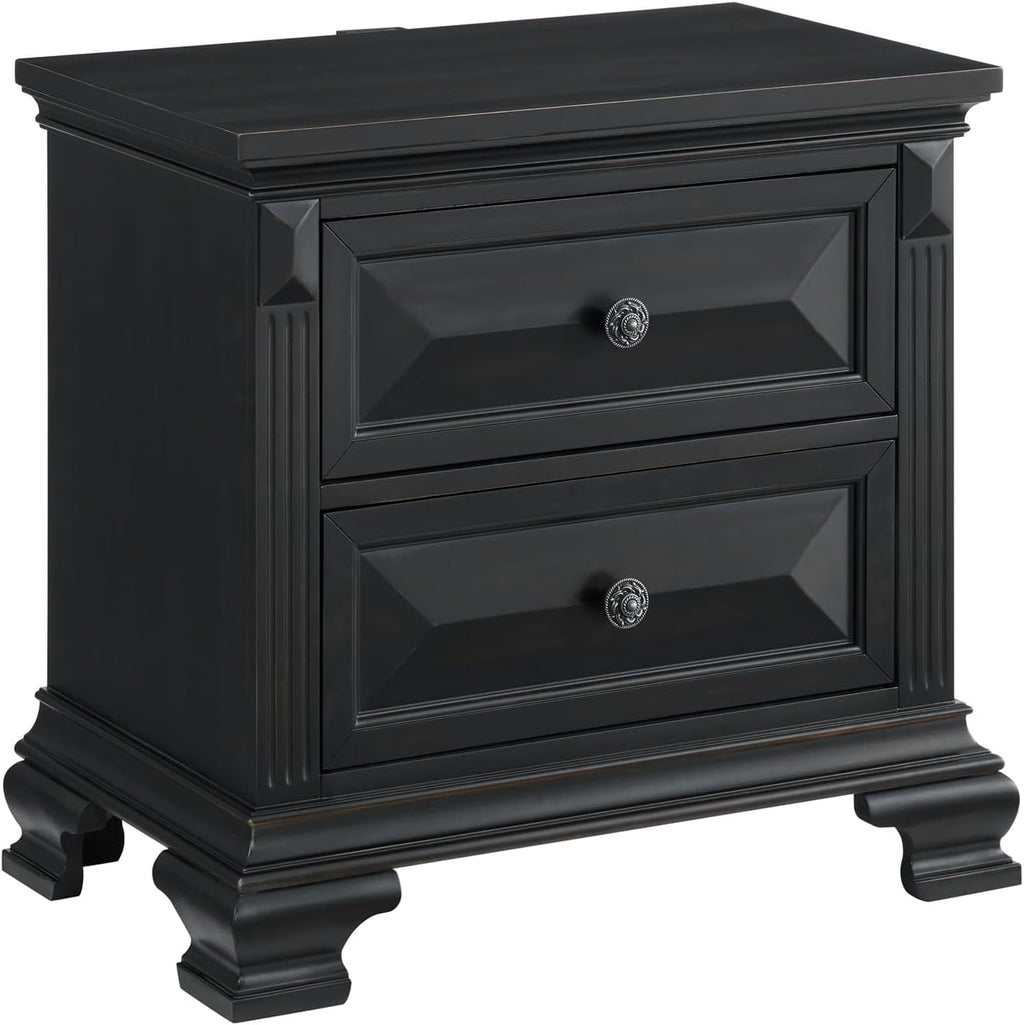 Picket House Furnishings Sumner Queen Panel 5PC Bedroom Set in Black
