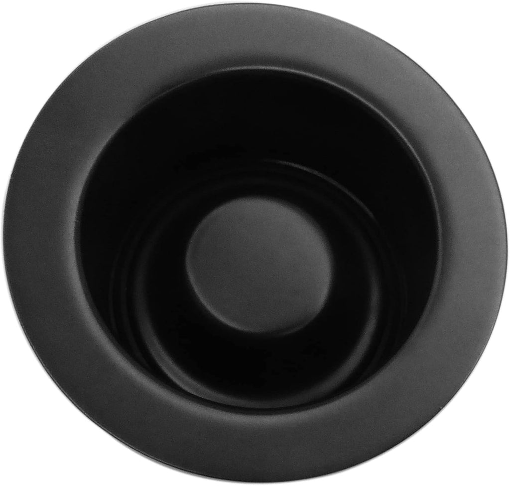 Westbrass CO2185-62 Combo Pack 3-1/2' Post Style Large Kitchen Sink Basket Strainer and Waste Disposal Drain Flange with Stopper, Matte Black