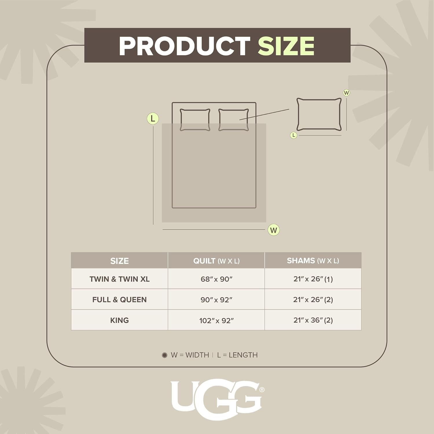 UGG Twin/Twin XL Quilt Set with 1 Pillow Sham – 2 Piece Lightweight All-Season Bedspread, Ultra-Soft Fluffy Reversible Quilt Set for Dorm, Apartment & Modern Bedroom Decor, Cream (Gizelle)