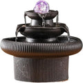 Tabletop Indoor Fountain Tabletop Fengshui Waterfall Office LED Lights Rolling Ball Decor