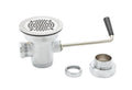 T&S Brass B-3940-XS Waste Drain Valve, Short Twist Handle, 3-Inch X 2-Inch and 1-1/2-Inch Adapter