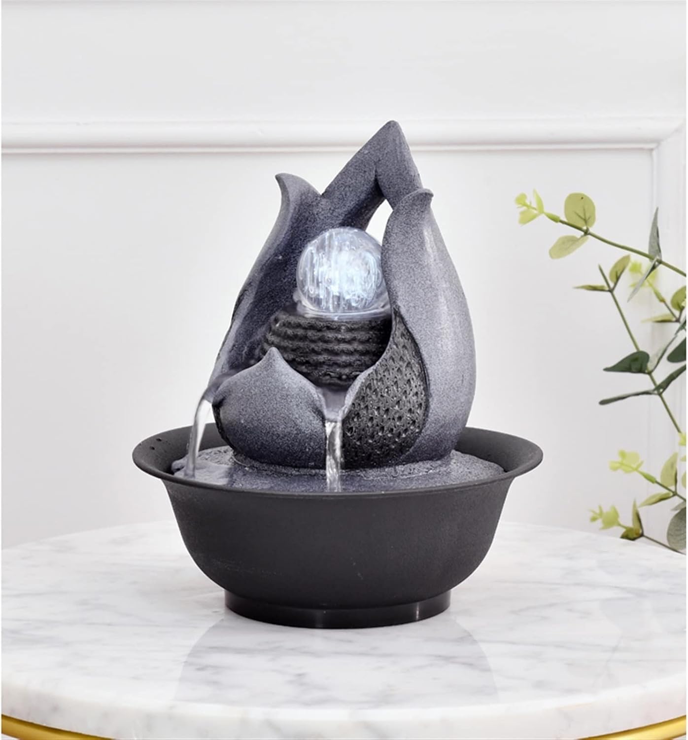 HIHELO Tabletop Fountain Tabletop Fountain Indoor Flowing Water Decorative Fountain Home Decoration Circulating Water Ornament Desktop Lucky Fountain Indoor Fountain