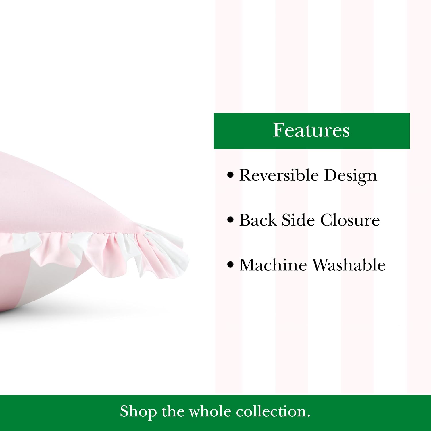 kate spade new york Sateen Ruffle King Comforter Set, 300 Thread Count Cotton Sateen Reversible Cover, All Season 3 Piece Bedding, Machine Washable, Pink