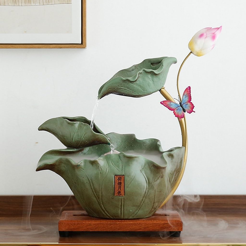 GUERNSEY Tabletop Fountain Tabletop Fountains Ceramic Circulating Water Ornaments Home Living Room Desktop Fountain Ornaments Office Desktop Decorative Fountain Indoor Fountain