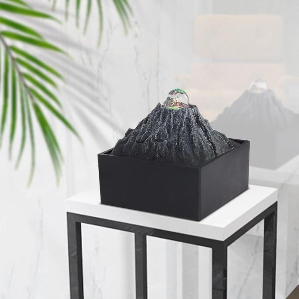 Tabletop Fountain Flowing Water Decoration Recycling Aquatic Office Transfer Rockery Fountain Wealth Invitation Desktop Creativity Simplicity Desktop Decoration Fountain Tabletop Water Fountain