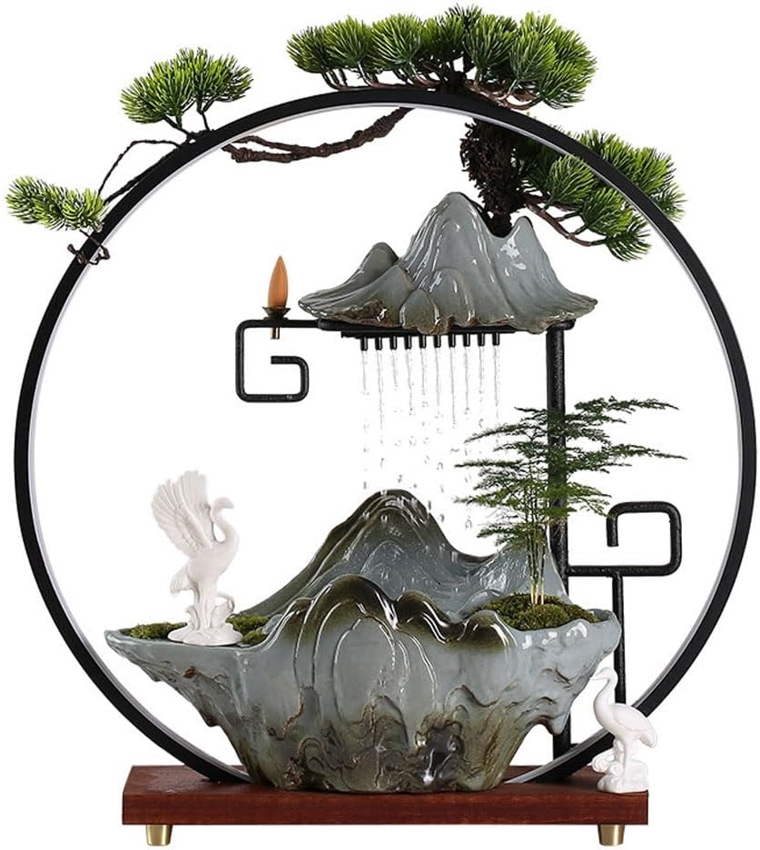 GUERNSEY Tabletop Fountain Tabletop Fountains Creative Water Fountain Ornaments Home Living Room Desktop Decoration Fountain Indoor Waterfall Feature Indoor Fountain
