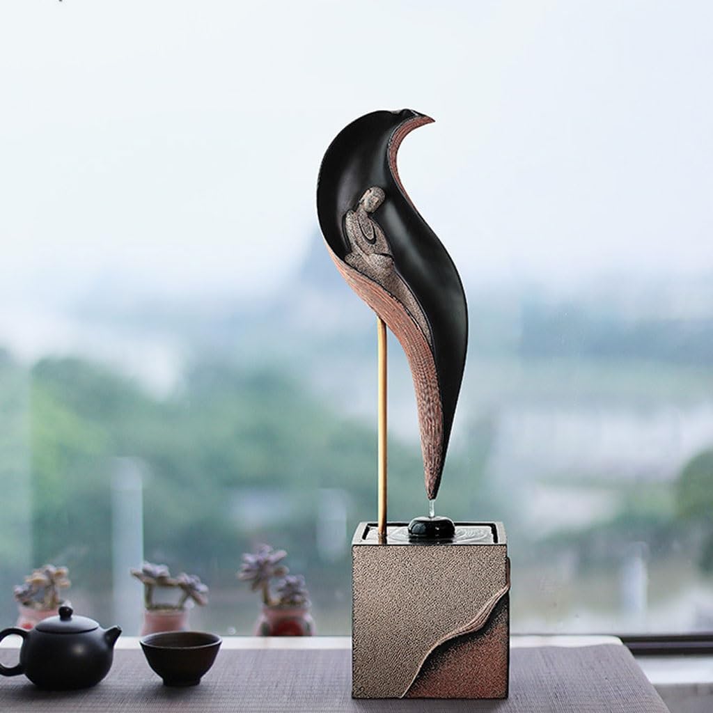 GUERNSEY Tabletop Fountain Flowing Water Ornaments Home Living Room TV Cabinet Tea Room Water Feature Office Desktop Fountain Decorations Indoor Fountain