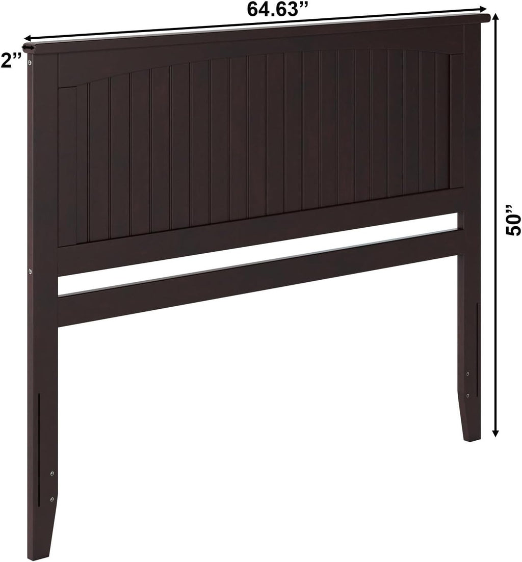 AFI, Nantucket Queen Solid Wood Panel Headboard, Espresso