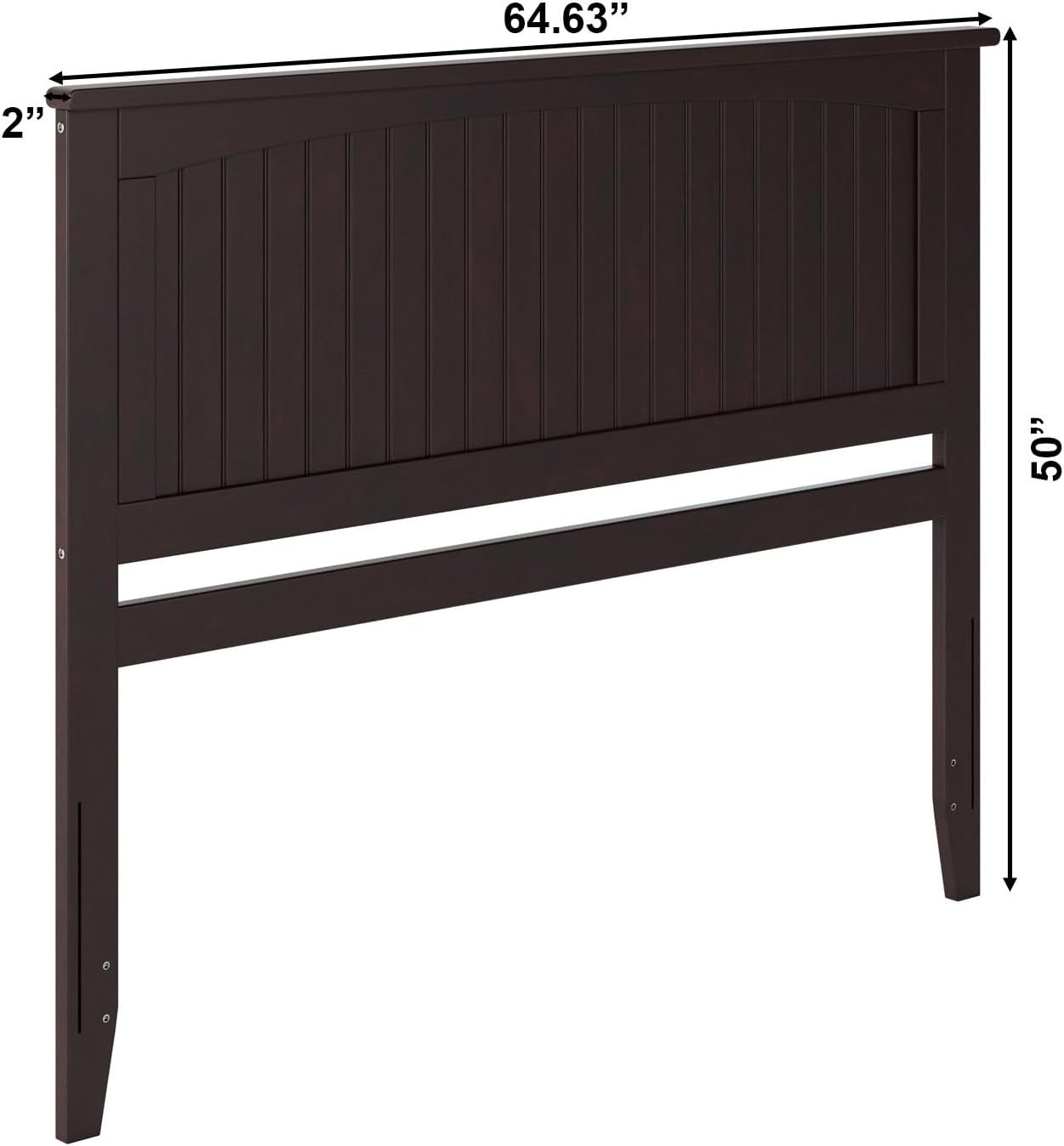 AFI, Nantucket Queen Solid Wood Panel Headboard, Espresso