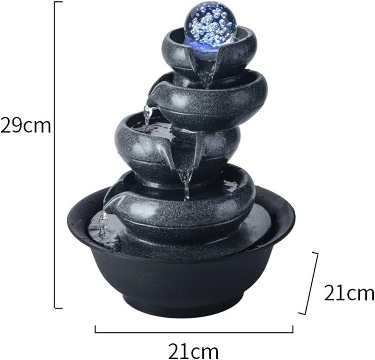 GLigeT Tabletop Fountain Home Feng Shui Ball Crafts Office Desktop Fountain Circulating Water Fountain Decorative Ornaments Water Fountain Decor