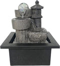 Indoor Tabletop Fountains Tabletop Fountain with LED Lights - Indoor Decoration Portable Tabletop Decorative Soothing Relaxation Zen Meditation Waterfall Fountains Decoration Meditation Fountain
