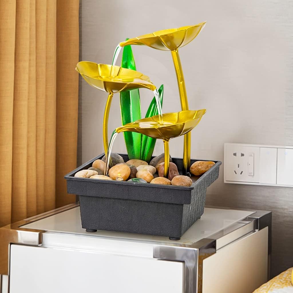 HIHELO Desktop Fountain Tabletop Fountain Desktop Flowing Water Decoration Office Lucky Flowing Water Decoration Living Room Waterscape Decoration Water Fountain Outdoor (Color : B)