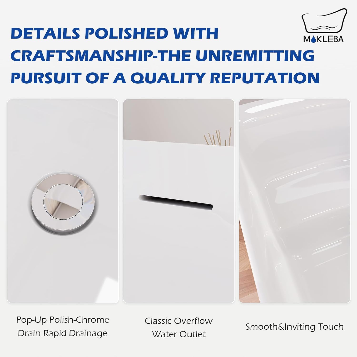 47' Lucite Acrylic Freestanding Bathtub，Square Shape Japanese Soaking Tub with Seat Desgin,Toe-tap Chrome Right Drain, Slotted Overflow, cUPC Certified,Glossy White