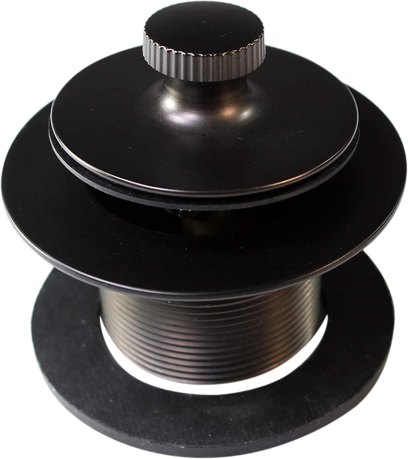 Westbrass D941K-50-12 1-3/8' Fine Thread Twist & Close Bathtub Drain Trim with One-Hole Overlfow Faceplate and Universal Adaptor, Oil Rubbed Bronze (50-Pack)