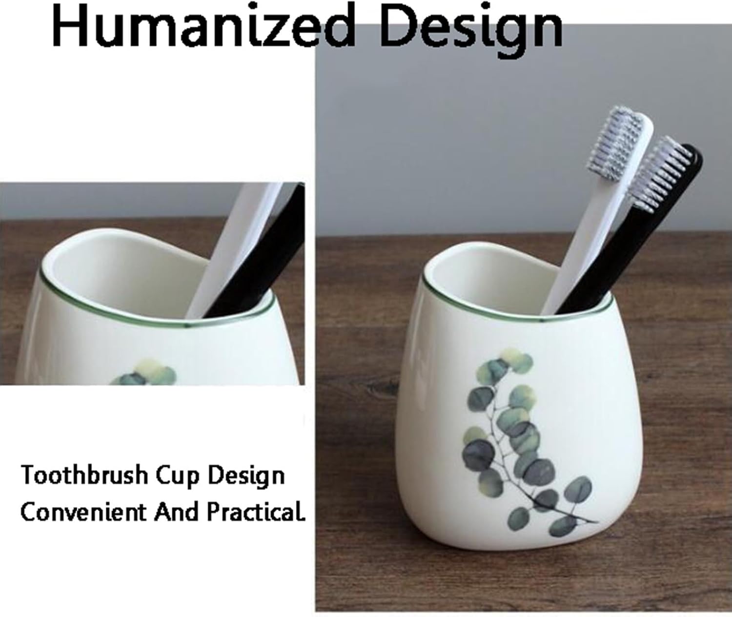 Bathroom Accessories Set Soap Dispenser Set White Bathroom Accessory Sets with Toothbrush Cup Dish Holder for Apartment Dormitory Victorian Decor(Green a)