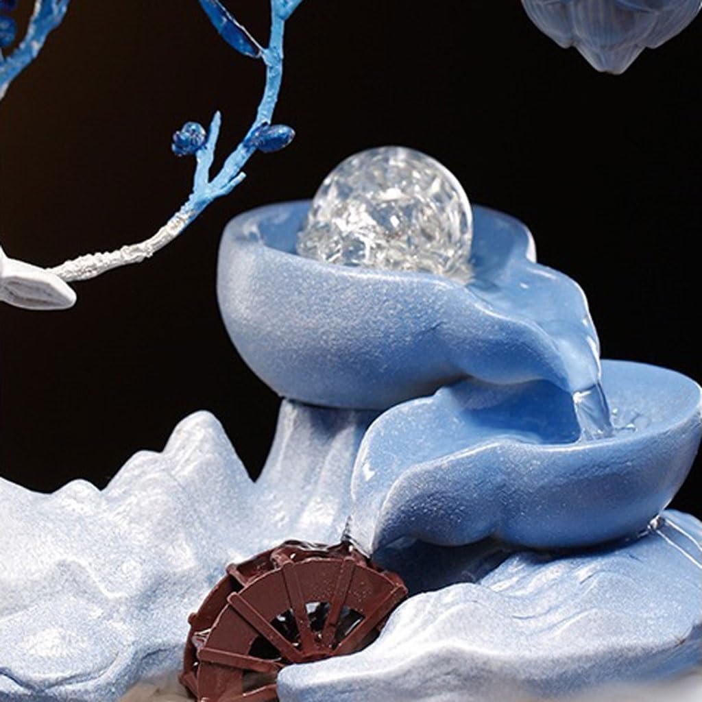 GUERNSEY Tabletop Fountain Chinese Creative Office Desktop Fountain Ornaments Living Room Decoration Desktop Fountain Water Circulation Fountain Indoor Waterfall Feature Indoor Fountain