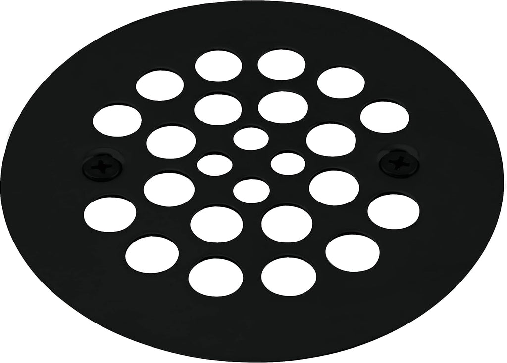Westbrass D3193-25-62 4-1/4' OD Brass Shower Strainer Grid Drain Cover, 25-Pack, Matte Black