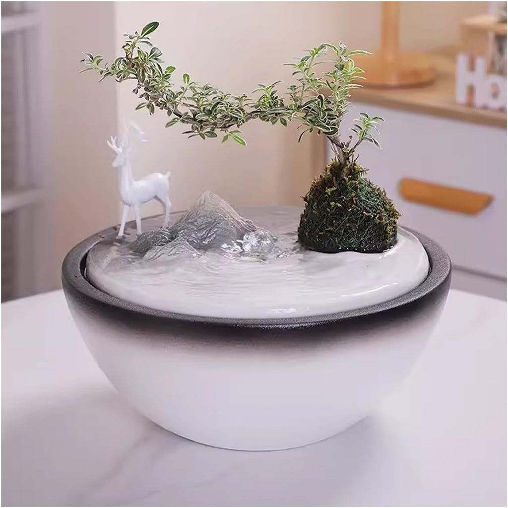 Tabletop Fountain Light Luxury Flowing Water Decoration Circulating Water Home Living Room Desktop Decoration Fountain Desktop Decoration Tabletop Water Fountain (Size : L)