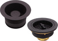 Westbrass CO2175-12 Combo Pack 3-1/2' Wing Nut Twist Style Large Kitchen Sink Basket Strainer and Waste Disposal Drain Flange with Stopper, Oil Rubbed Bronze
