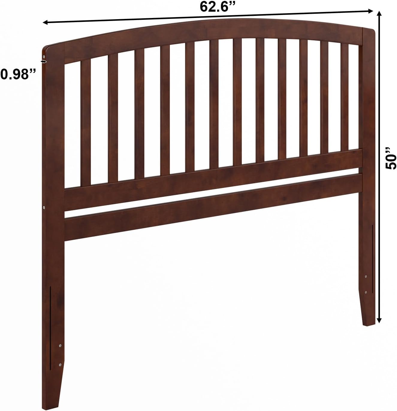 AFI, Richmond Slatted Queen Solid Wood Headboard, Walnut
