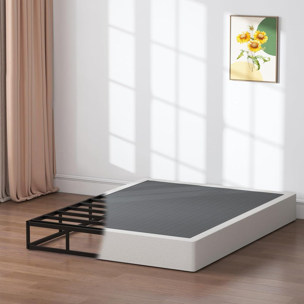 SHLAND Cal King Box Spring 9 Inch, High Profile Metal California King Size Box Springs with Fabric Cover, Easy Assembly