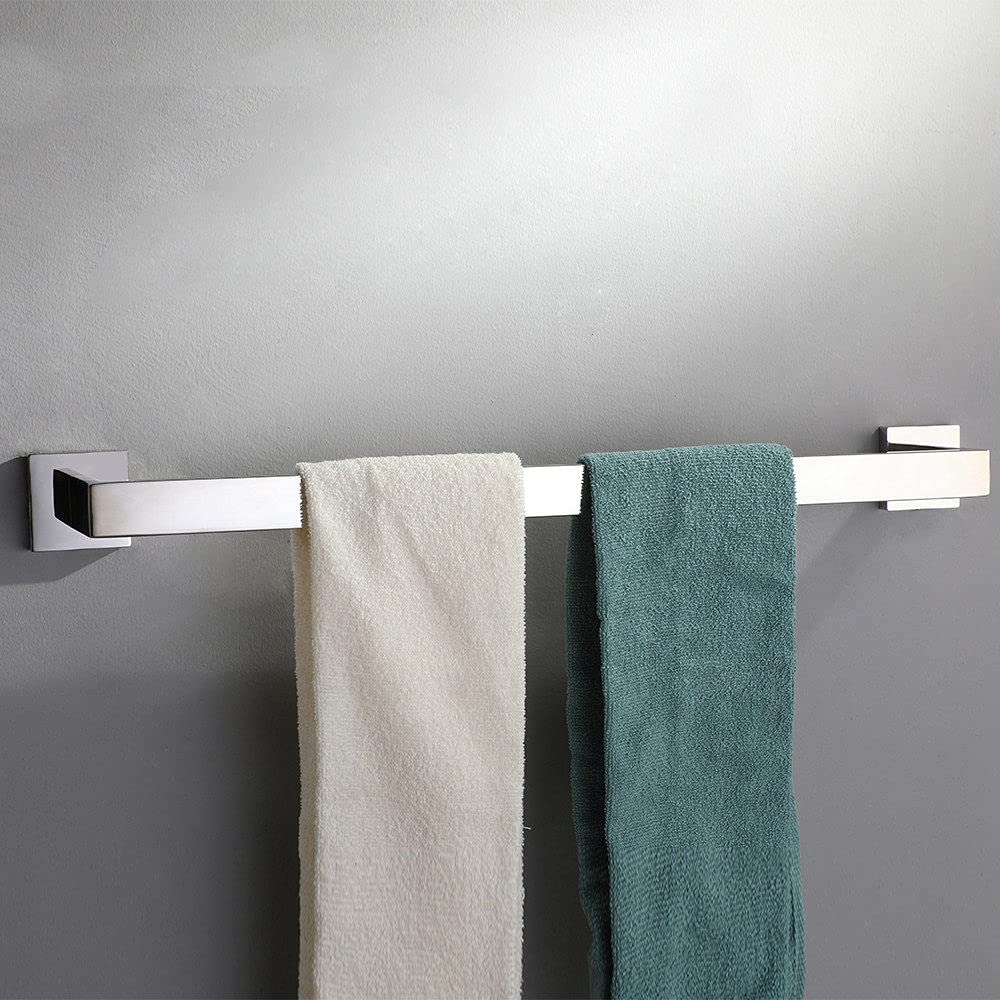 Mirror Polished Chrome Plated Bathroom Accessory - Towel Rack, Paper Rack, Robe Hook - 304(Sigle Towel Bar)