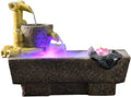 HIHELO Tabletop Fountain Tabletop Fountain Ornament Office Landscape Water Fountain Atomizing Humidifier Home Indoor Desktop Fountain Indoor Fountain