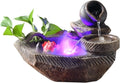 HIHELO Tabletop Fountain Tabletop Fountain Desktop Landscape Ornaments Landscaping Flowing Water Fountain Home Decorations Suitable for Bedroom Office Indoor Fountain