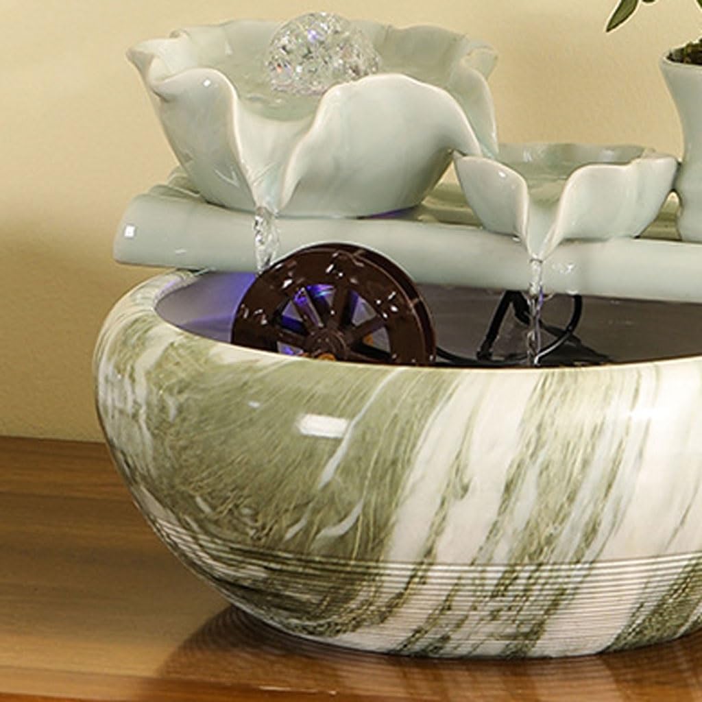 GUERNSEY Tabletop Fountain Desktop Ornaments Circulating Water Ornaments Fish Tank Living Room Office Desktop Fountain Decoration Office Indoor Fountain