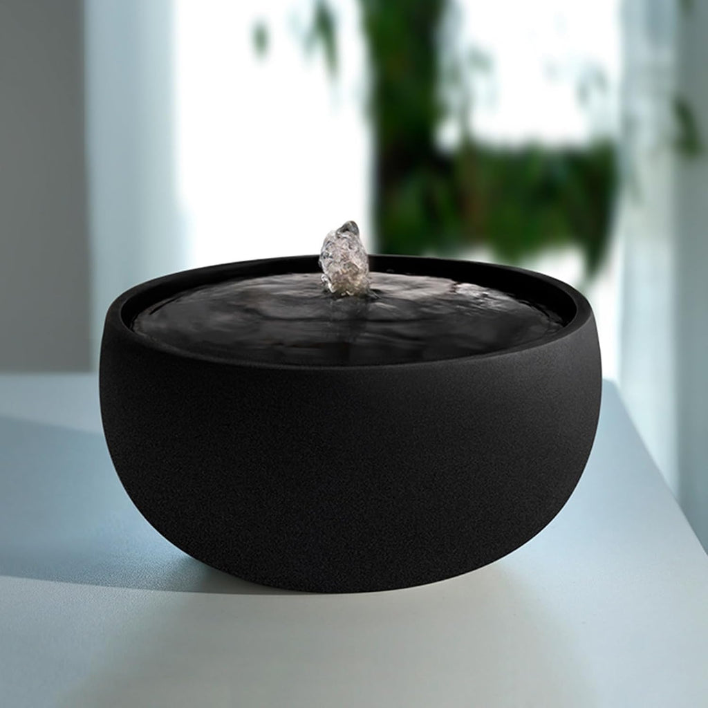 Tabletop Fountain Decoration Fountain Circulation Water System Modern And Simple Water View Porch Decoration Living Room Bedroom Office Desktop Decoration Tabletop Water Fountain ( Color : Black )