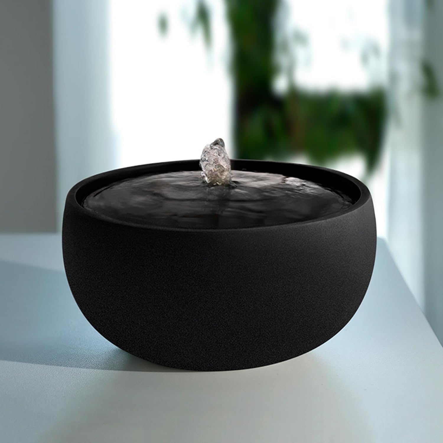 Tabletop Fountain Decoration Fountain Circulation Water System Modern And Simple Water View Porch Decoration Living Room Bedroom Office Desktop Decoration Tabletop Water Fountain ( Color : Black )