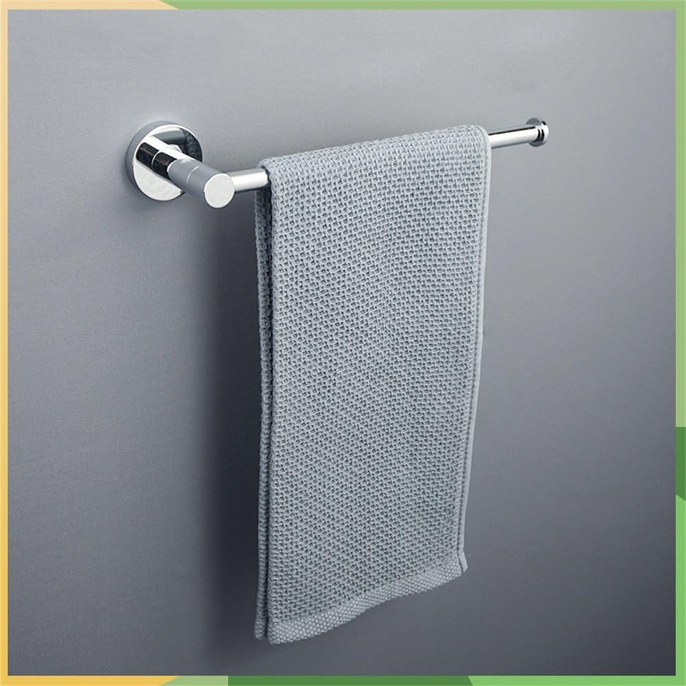 Polished Chrome Bathroom Accessories - Towel Rack, Soap Dish, Toilet Brush & Robe Hook - Modern Wall-Mounted Restrooms(2 Pcs Single Hooks)