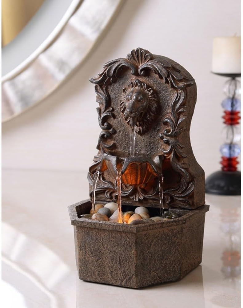 GLigeT Tabletop Fountain Small Living Room Office Desktop Small Humidifier Housewarming Business Gifts Running Water Ornaments Circulating Water Features Water Fountain Decor