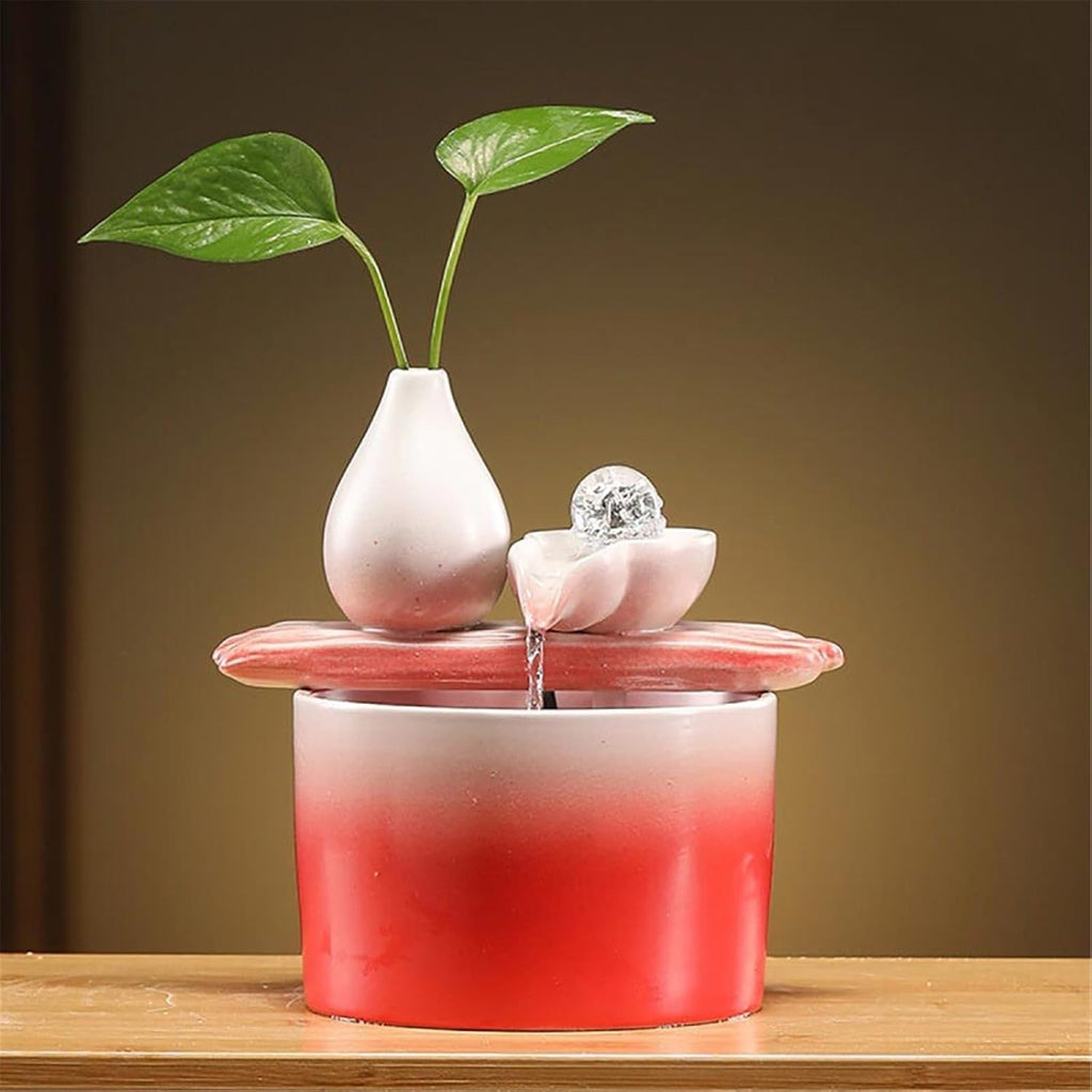 Tabletop Indoor Tabletop Fountain,Circulating Relaxation for Home Bedroom Office Decor(Green)