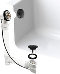 Westbrass A50P35BJ-12A 1-1/2' Sch. 40 PVC 35' Cable Driven Bath Waste Kit with Ball Joint Head and Brass Trim Drain Kit, Antique Bronze
