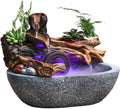 GUERNSEY Tabletop Fountain Tabletop Fountain Simple Creative Office Ceramic Decoration Desktop Circulating Water Fountain Living Room Home Landscape Decoration Indoor Fountain