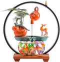 GUERNSEY Tabletop Fountain Creative Water Fountain Ornaments Indoor Desktop Circulating Water Feature Office Desktop Fish Tank Decorations Indoor Fountain