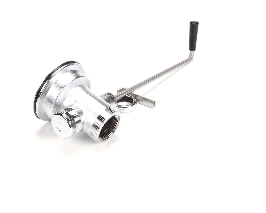 T&S Brass B-3952-VR Twist Handle 3-1/2-Inch X 2-Inch Waste Drain Valve with Vr Flat Strainer