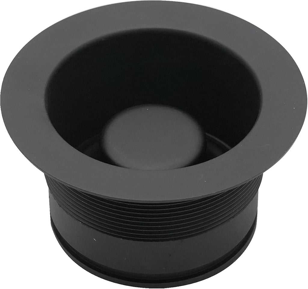 Westbrass CO2175-62 Combo Pack 3-1/2' Wing Nut Twist Style Large Kitchen Sink Basket Strainer and Waste Disposal Drain Flange with Stopper, Matte Black