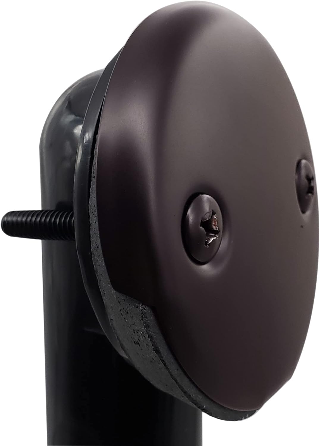 Westbrass Y593144-4-12 14' Black Tubular Bath Waste & Overflow Assembly with Tip-Toe Drain Plug and Two-Hole Faceplate, Oil Rubbed Bronze (4-Pack)